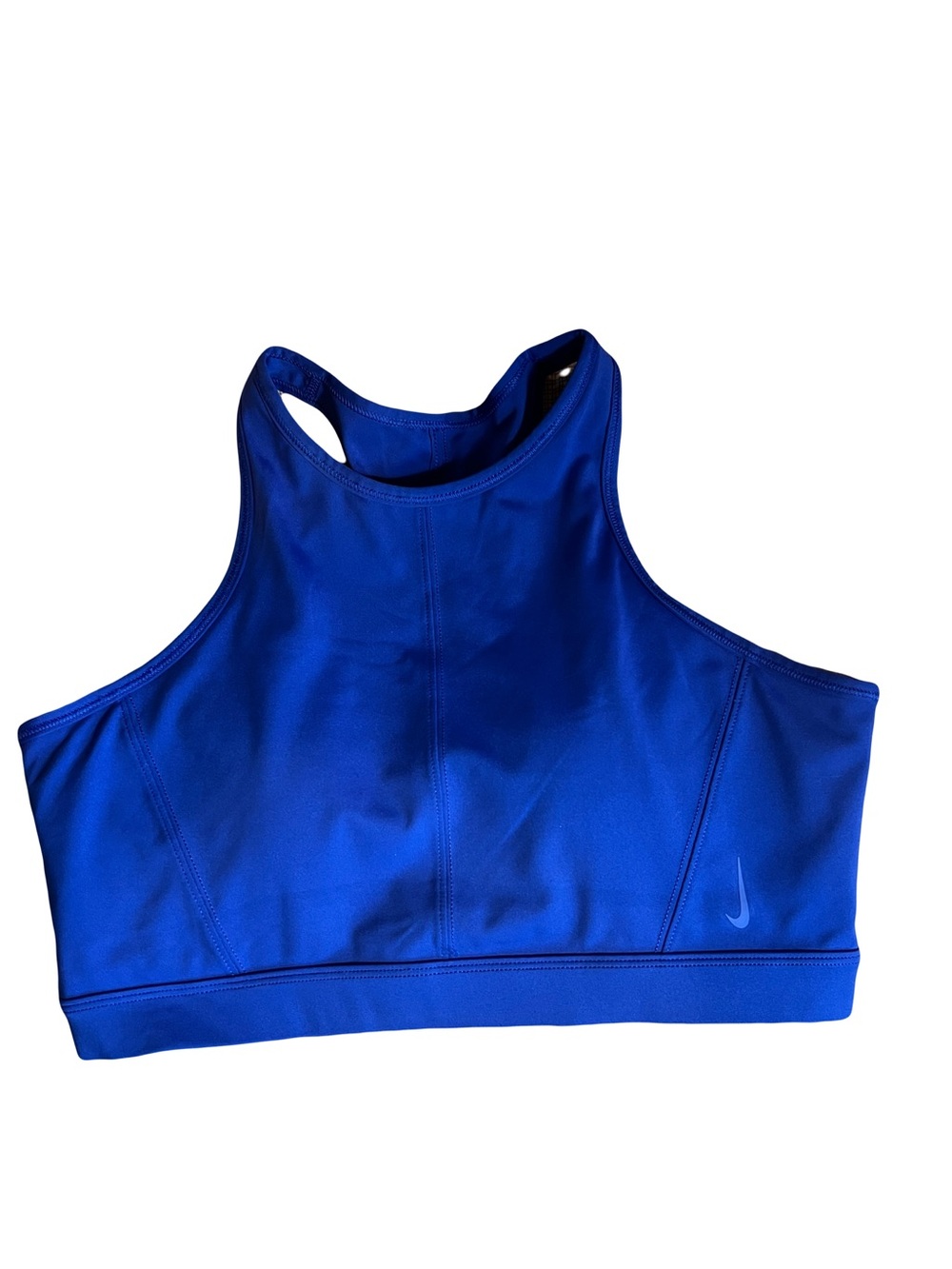Nike Women's High-Neck Crop Sports Bra in Blue